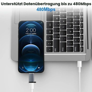 Adaptér AXFEE Lightning na USB-C (2 ks), Lightning samice na Type-C samec (2 ks)