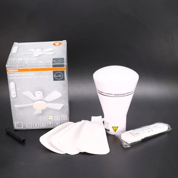 Stropný ventilátor Osram LED Leste, biely, 21 W, 1200 lm, 3000/4000/6500 K, 445 mm, vyžarovací uhol