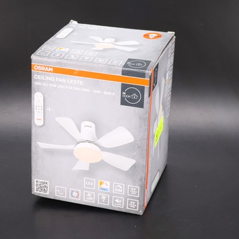 Stropný ventilátor Osram LED Leste, biely, 21 W, 1200 lm, 3000/4000/6500 K, 445 mm, vyžarovací uhol
