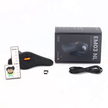 ProtoArc Bezdrôtová Bluetooth trackballová myš, EM03 NL Dobíjacia ergonomická trackballová myš s
