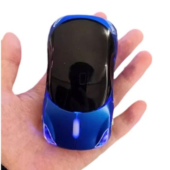 3D optická myš s automatickým tvarovaním a káblom USB (modrá)