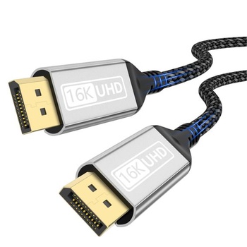 16K Displayport kábel 2.1,3M DP kábel, DP kábel 80Gbps 3…