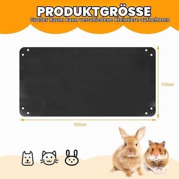 Podložka do ohrádky pre domácich miláčikov 150 × 100 cm, vodeodolná a umývateľná, čierna A