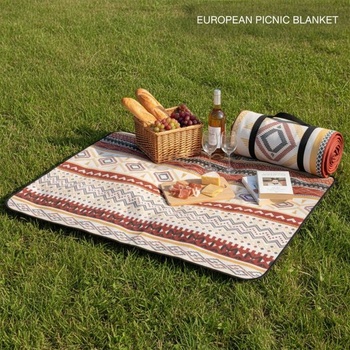 Extra veľká pikniková deka 150x200 cm, vodeodolná - vonkajšia podložka na kempovanie, pláž a lúku,