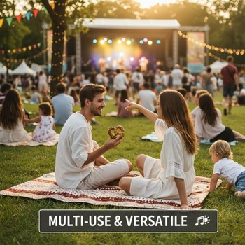 Extra veľká pikniková deka 150x200 cm, vodeodolná - vonkajšia podložka na kempovanie, pláž a lúku,