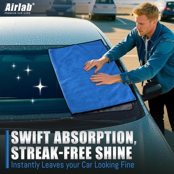 Airlab XXL sušící utěrka do auta, mikrovláknové utěrky 90x60 cm, leštící utěrky, sušící utěrka do