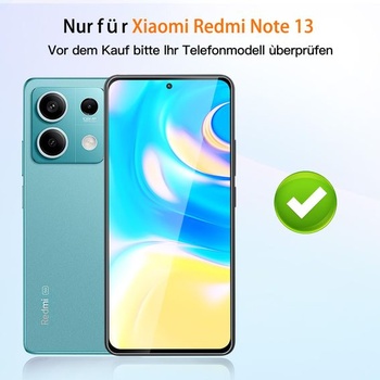 Ochranné sklo VideoSecu z tvrzeného skla pro Xiaomi Redmi Note 13, balení 2 kusů, čtečka otisků