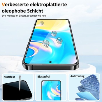 Ochranné sklo VideoSecu z tvrdeného skla pre Xiaomi Redmi Note 13, balenie 2 kusov, čítačka odtlačkov