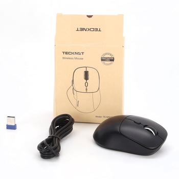 Dobíjacia Bluetooth myš TECKNET, bezdrôtová myš (tri režimy: BT5.0/3.0 + 2.4G) s ergonomickou