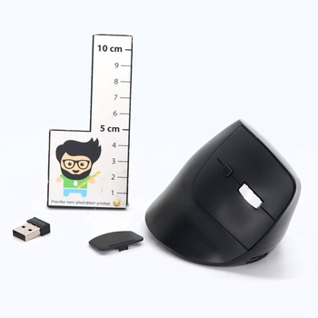 Bezdrôtová myš Acer Ergonomic, dobíjacia vertikálna myš 2,4 GHz s rozlíšením 3 DPI, 6 tlačidiel,
