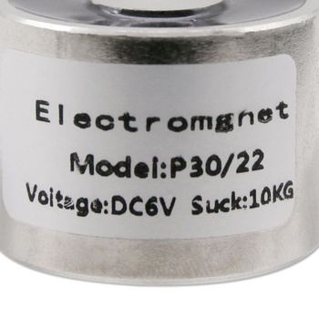 Elektromagnet - P30/22 DC 6V 100N 22LB/10Kg - 30 x 22mm ohýbací kruh Elektromagnet 100N 30 x 22mm