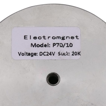 Zdvíhací valec s prísavkou 24V DC 200N 44LB/20Kg, okrúhly, elektromagnetický, 70 x 10 mm, 200N 70 x