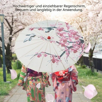 Japonský deštník, deštník gejša, naolejovaný papírový deštník, japonské deštníky pro ženy, japonský