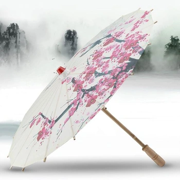 Japonský deštník, deštník gejša, naolejovaný papírový deštník, japonské deštníky pro ženy, japonský