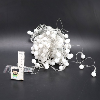 Augone 120 LED řetězových světel, tvar koule, 15 m, párty světla se zástrčkou pro vnitřní i