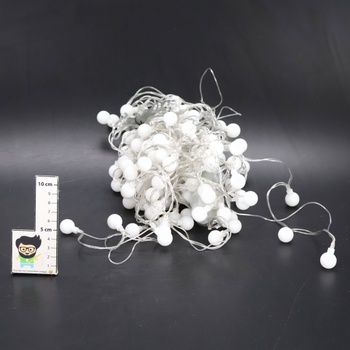 Augone 120 LED řetězových světel, tvar koule, 15 m, párty světla se zástrčkou pro vnitřní i