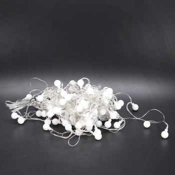 Augone 120 LED řetězových světel, tvar koule, 15 m, párty světla se zástrčkou pro vnitřní i