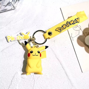 Detská kľúčenka Pokémon Pikachu s pútkom a karabínou