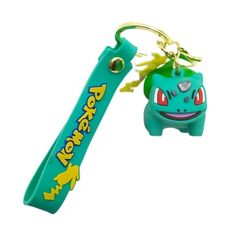 Detská kľúčenka Pokémon Bulbasaur s pútkom a karabínou