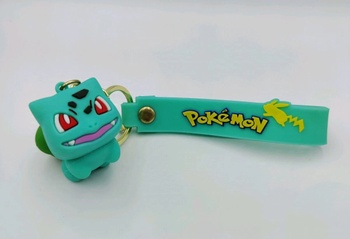 Detská kľúčenka Pokémon Bulbasaur s pútkom a karabínou