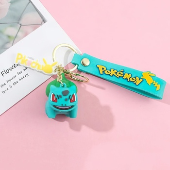 Detská kľúčenka Pokémon Bulbasaur s pútkom a karabínou