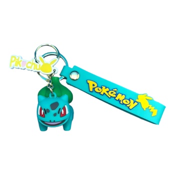 Detská kľúčenka Pokémon Bulbasaur s pútkom a karabínou