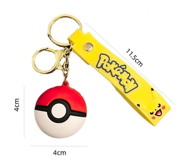 Detská kľúčenka Pokémon Pokébal s pútkom a karabínou