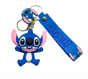 Detská kľúčenka Lilo a Stitch modrý s pútkom a karabínou