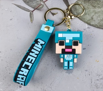 Detská kľúčenka Diamantový Steve s pútkom a karabínou
