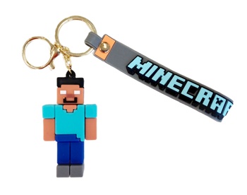 Detská kľúčenka Steve Pixel s pútkom a karabínou