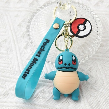 Detská kľúčenka Pokémon Squirtle s pútkom a karabínou