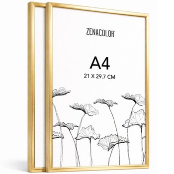 Fotorámiky Zenacolor A4, hliníkové, zlaté, ochranná fólia…