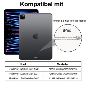 Priehľadný kryt JKSML pre iPad Pro 11 palcov 4./3./2. generácia – čierny
