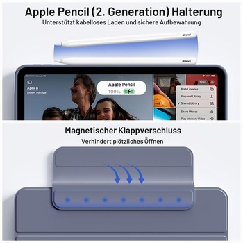 Magnetický kryt JKSML pro iPad Air 11 palců (M4/M3/M2) 2026/2025/2024 modrošedý