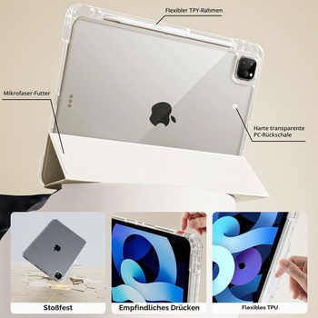 Púzdro JKSML pre iPad Pro 13 palcov (M5/M4) 2025/2024 - krémovo biele krémové