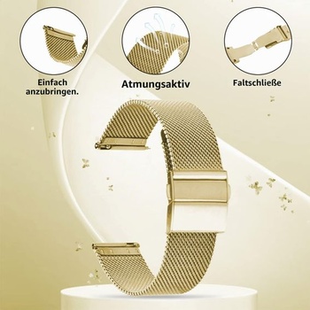 Remienok z nerezovej ocele pre 22mm a 20mm hodinky, náhradný kovový remienok s rýchloupínacím