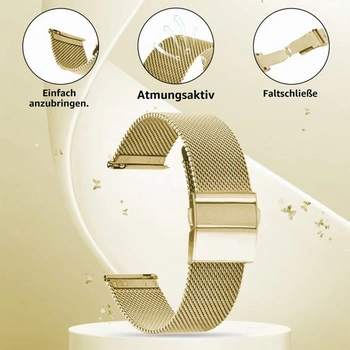 Řemínek z nerezové oceli pro 22mm a 20mm hodinky, náhradní kovový řemínek s rychloupínacím