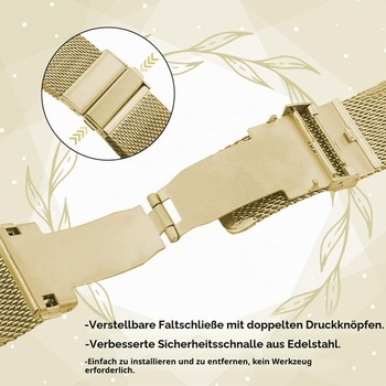 Remienok z nerezovej ocele pre 22mm a 20mm hodinky, náhradný kovový remienok s rýchloupínacím