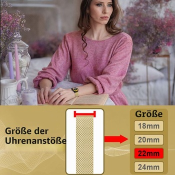 Remienok z nerezovej ocele pre 22mm a 20mm hodinky, náhradný kovový remienok s rýchloupínacím