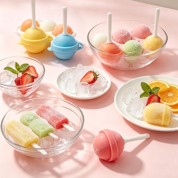 Forma na zmrzlinu Lollipop, sada 8 foriem na lízanky, silikónové formy na zmrzlinu, mini formy na