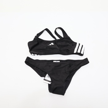 Dámske bikiny adidas 3 Stripes V-Back, čierne/biele, 36