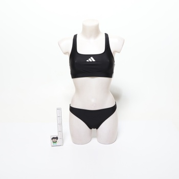 Dámske bikiny adidas 3 Stripes V-Back, čierne/biele, 36