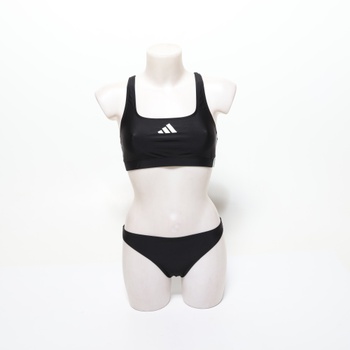Dámske bikiny adidas 3 Stripes V-Back, čierne/biele, 36