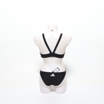 Dámske bikiny adidas 3 Stripes V-Back, čierne/biele, 36