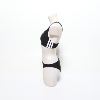 Dámske bikiny adidas 3 Stripes V-Back, čierne/biele, 36