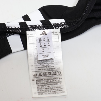 Dámske bikiny adidas 3 Stripes V-Back, čierne/biele, 36