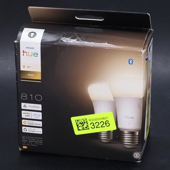 Žiarovka Philips Hue Smart LED A60, teplé biele svetlo 2700K, LED žiarovka s päticou E27, 7W, 810