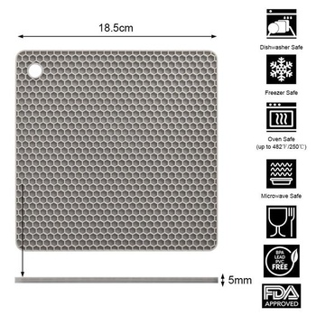 Flintronic chrániče pánví, balení 2 kusů, 32 cm tepelně odolné, čtvercové, nastavitelná velikost,