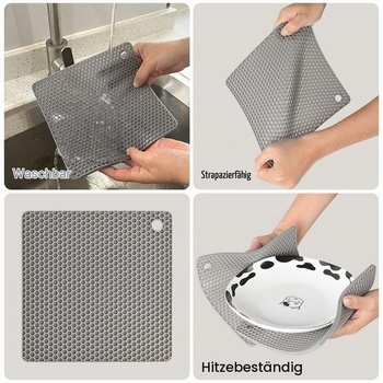 Flintronic chrániče pánví, balení 2 kusů, 32 cm tepelně odolné, čtvercové, nastavitelná velikost,