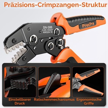 Krimpovacie kliešte Preciva 0,25–1,5 mm² pre DuPont, JST, AMP a Deutsch